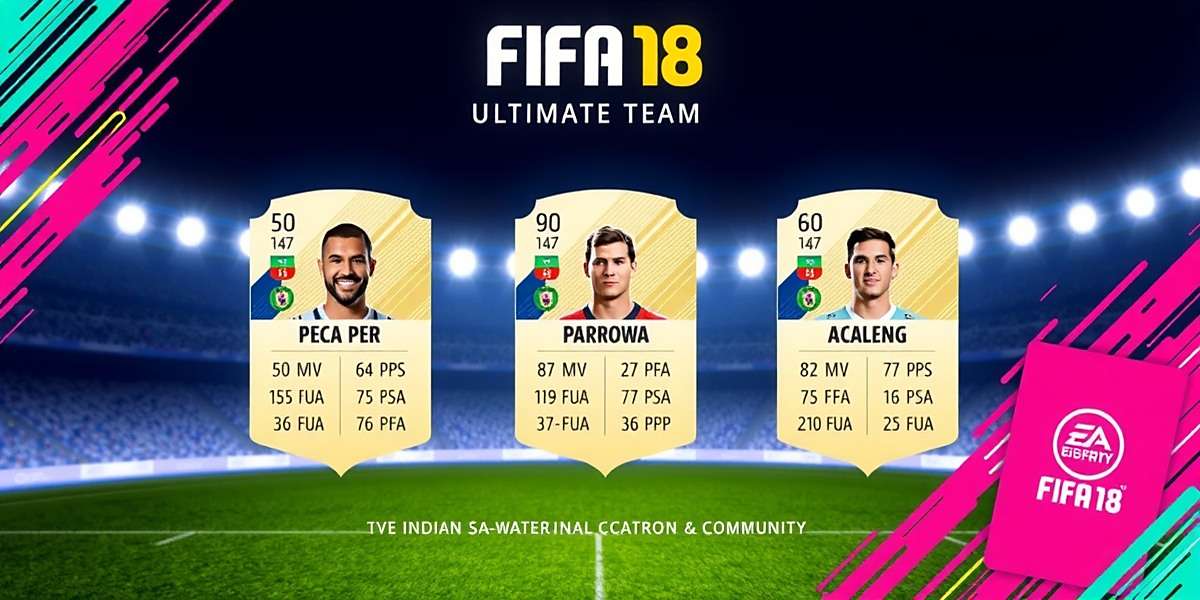 FIFA 18 Ultimate Team mode with Indian player cards and FIFA 18 watermark